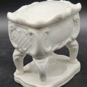 Vintage 1950/60s Porcelain Glazed Japanese Tobacciana Footed Tobacco Match Box with Ashtray