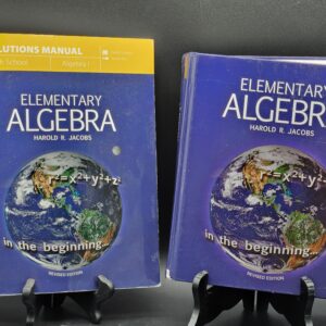 Elementary Algebra Math Textbook by Harold R Jacobs AND Solutions Manual – Homeschool