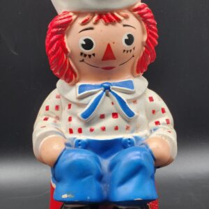 Vintage 1972 Raggedy Andy Bank - Bobbs Merrill My Toy Co. with Stopper