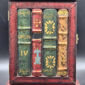 Vintage Traditional Bibleophile Book Themed Latched Key Box - Necklace Box