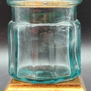 Vintage Thick Glass Heavy Cork Top Kitchen Counter Tops Canister