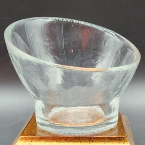 Wasserstrom Kaleidoscope Slant Top Thick Base Glass Ice Cream/Desert Bowl /Small Planter