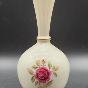 Lenox Rhodora Bulb Vase 1930-1953 Fine Ivory Porcelain w/ 24 Karat Gold Trim