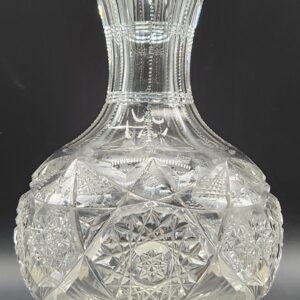 VINTAGE LIBBEY AMERICAN BRILLIANT CUT GLASS CARAFE DECANTER BOTTLE