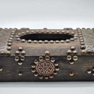 North African Handmade Wooden Adirned Napkin / Tissue Box