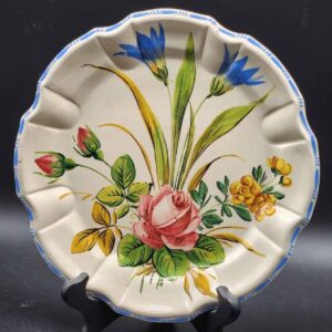 Nove Italian Hand-Painted Floral Plate Pre-1930s – 9"