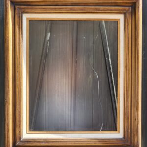 Vintage 1960s Rustic Dark Oak Dutch Baroque Cushion Portrait Painting Frame 20x16
