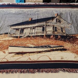 Bob Timberlake "Rowboat" 100% Cotton Tapestry / Blanket / Rug