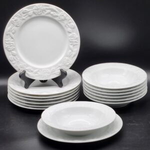 Lenox "Garden Vines" White Linen Collection - Plates and Bowls - 7 Sets