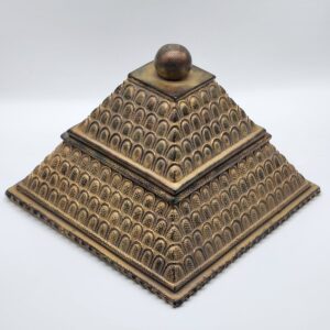 Imported Egyptian Pyramid-Shaped Decorative Lidded Box