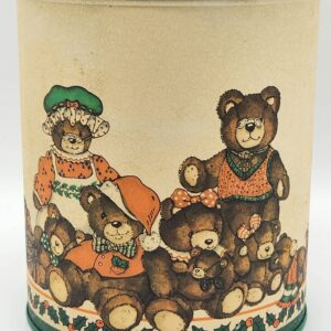 Vintage Potpourri Press Christmas Tin - Greensboro NC USA - Teddy Bear Family