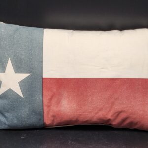Grunged Texas State Flag Throw Pillow