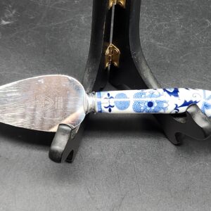 Vintage Prill Sheffield England Blue & White Porcelain "Blue Danube" Pie Cake Pastry Server