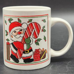 Vintage Santa Clause Candy Cane Love Christmas Holiday Mug