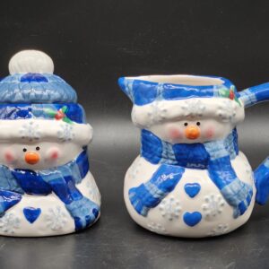 Christmas Snowmen Cream and Sugar Set - Holiday – Winter