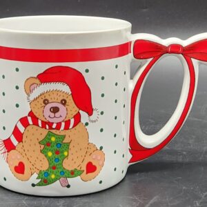 Vintage Christmas Teddy Bear Holiday Mug