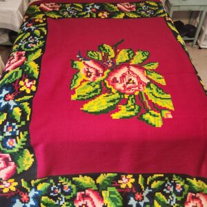 1920s 100% Wool Hand Woven Mexican Blanket - 100 Year Old Antique
