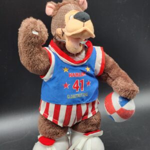 Harlem Globetrotters Vintage 1998 Mascot #41 Ball Stuffed Plush Bear – 11"