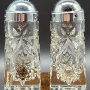 Anchor Hocking "Star of David" - Early American Presscut - Salt & Pepper Shakers - c. 1960s
