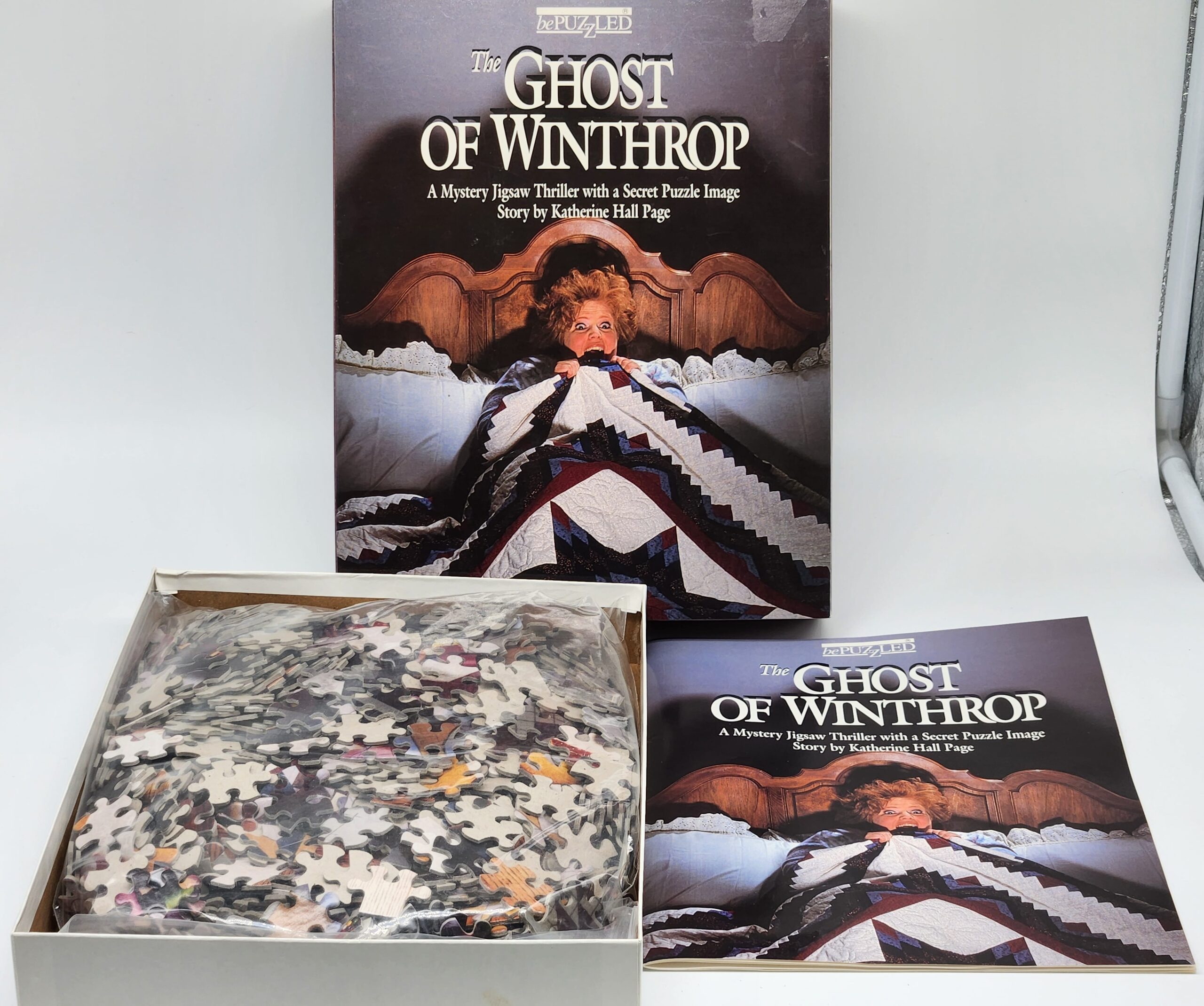 1993 BePuzzled "The Ghost Of Winthrop" Mystery 1000 Piece Jigsaw Puzzle Full Set - Image 3