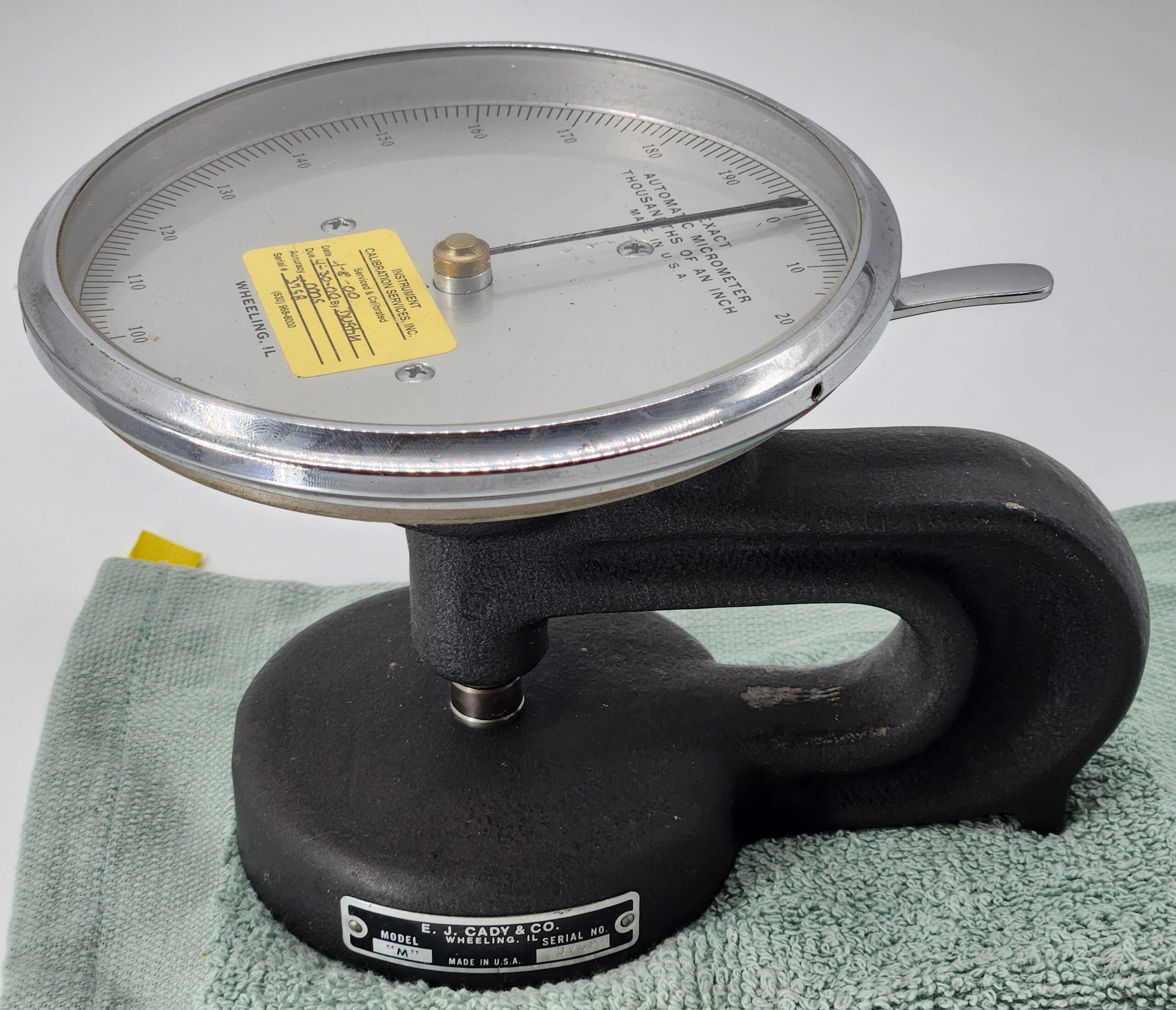 E.J. Cady & Company M Model Cast Iron Bench Micrometer