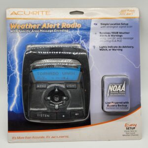 ACURITE NOAA Portable Weather Alert Radio with Specific Area Message Encoding – NEW