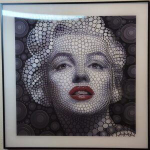 Ben Heine AUTHENTIC Digital Circlism "Marilyn Monroe" Framed 3D Lenticular Portrait - Fine Art