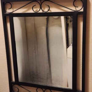 Decorative Modern Scrolled Metal Framed Wall Mirror - 16" x 20"