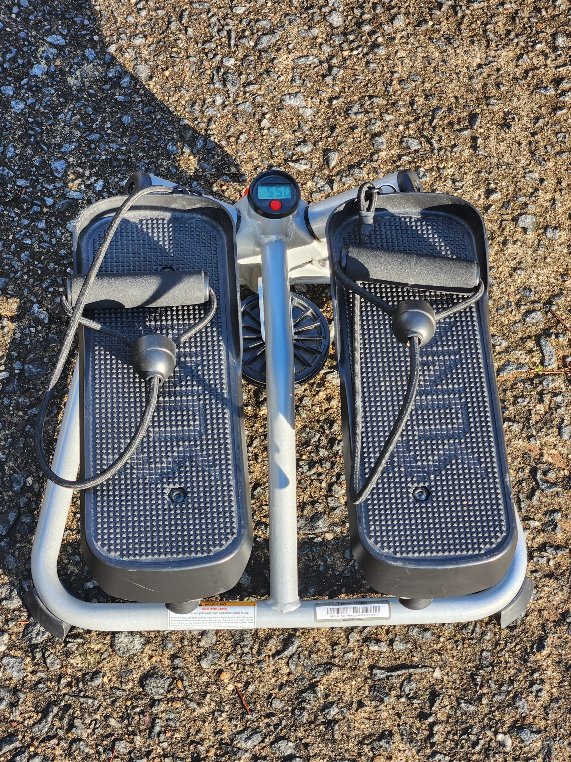 Sunny Health & Fitness Advanced Twisting Stair Stepper Machine w/ Resistance Bands - Image 3