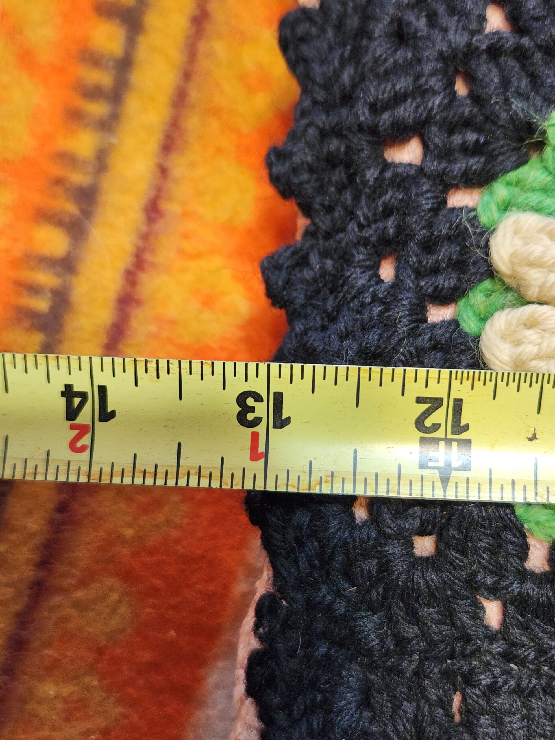 Vintage Roseanne Granny Square Crochet Decorative Throw Pillow - Image 6