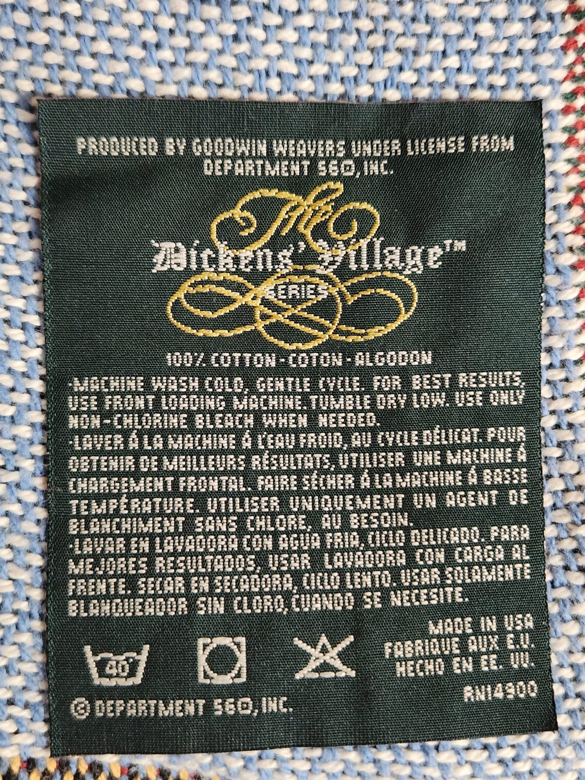 Department 56 Dickens' Village Christmas Throw Blanket / Tapestry - Image 8