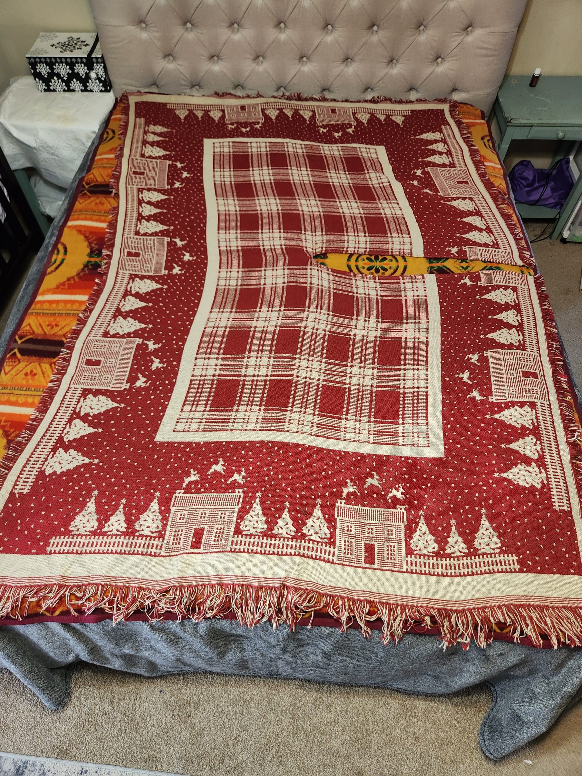 RARE Vintage L.L. Bean Woven Tree Skirt / Apron – Large - Image 2