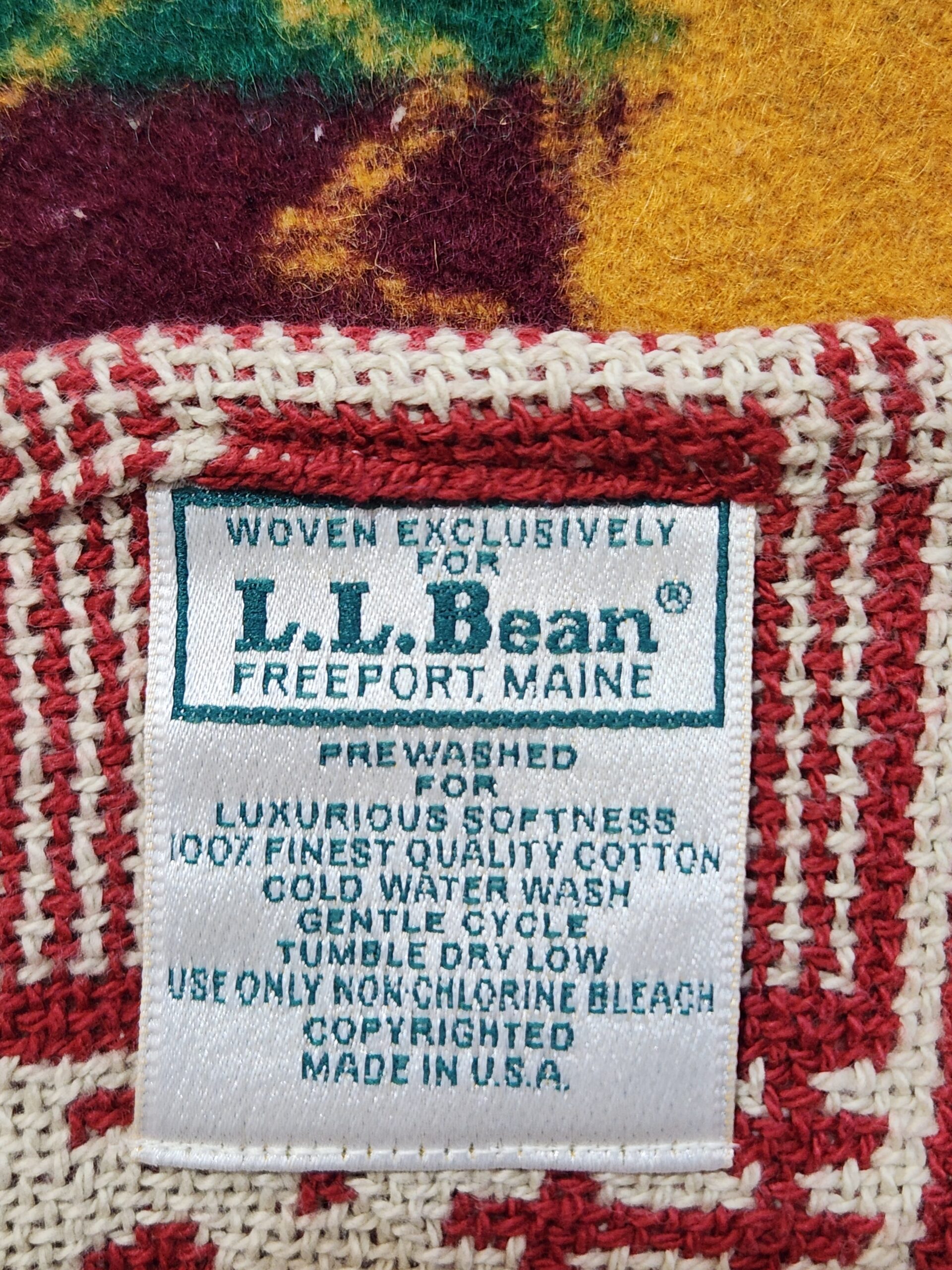 RARE Vintage L.L. Bean Woven Tree Skirt / Apron – Large - Image 7