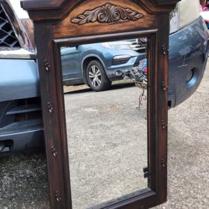 Traditional Early American Style Mirror With Coat Hooks  30" x 47"