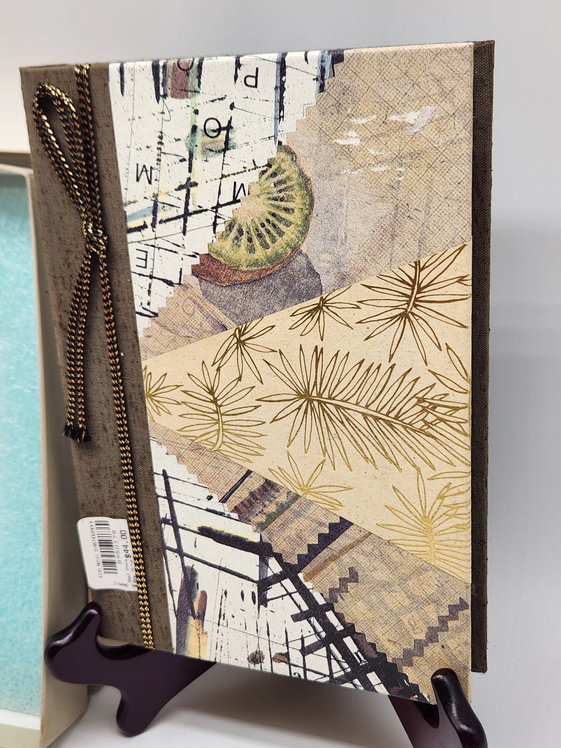 Handcrafted Mixed-Media Refillable Journal Featuring Japanese-Inspired Collage Art - Image 2