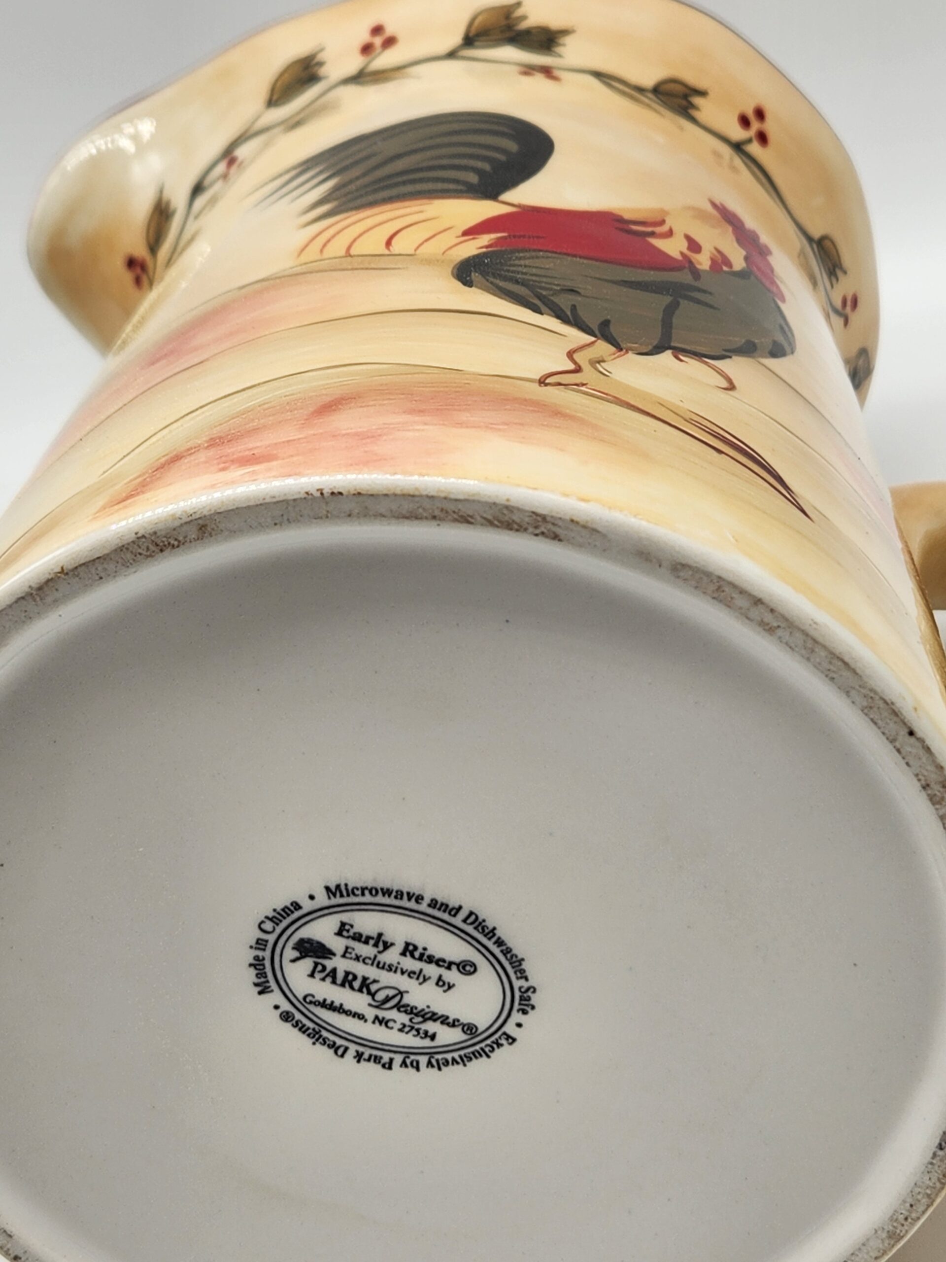 Hand Painted Ceramic Rooster Pitcher - Cottagecore Country Farmhouse - Image 6