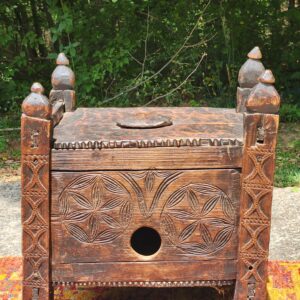 Pakistani Swat Valley Hand-Carved Dowry Chest - Tribal BOHO Rustic Cultural