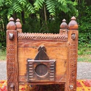Moroccan Berber Hand-Carved Sunduk Grain Chest / Dowry Chest