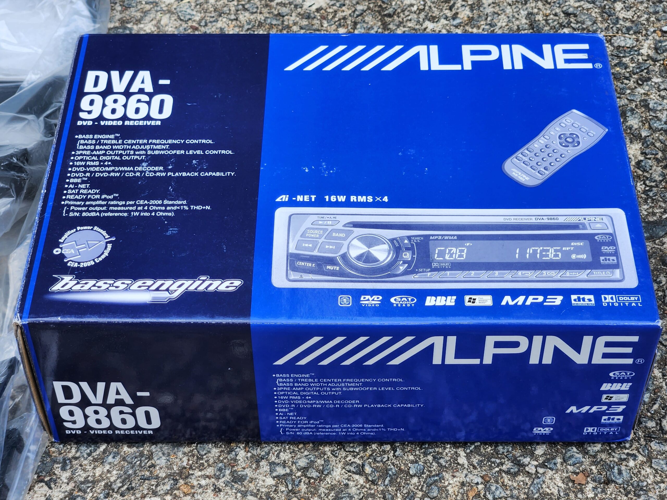 Alpine DVA-9860 DVD/CD Receiver MP3 Head Deck Unit Car Truck Stereo w/ Remote - Image 2