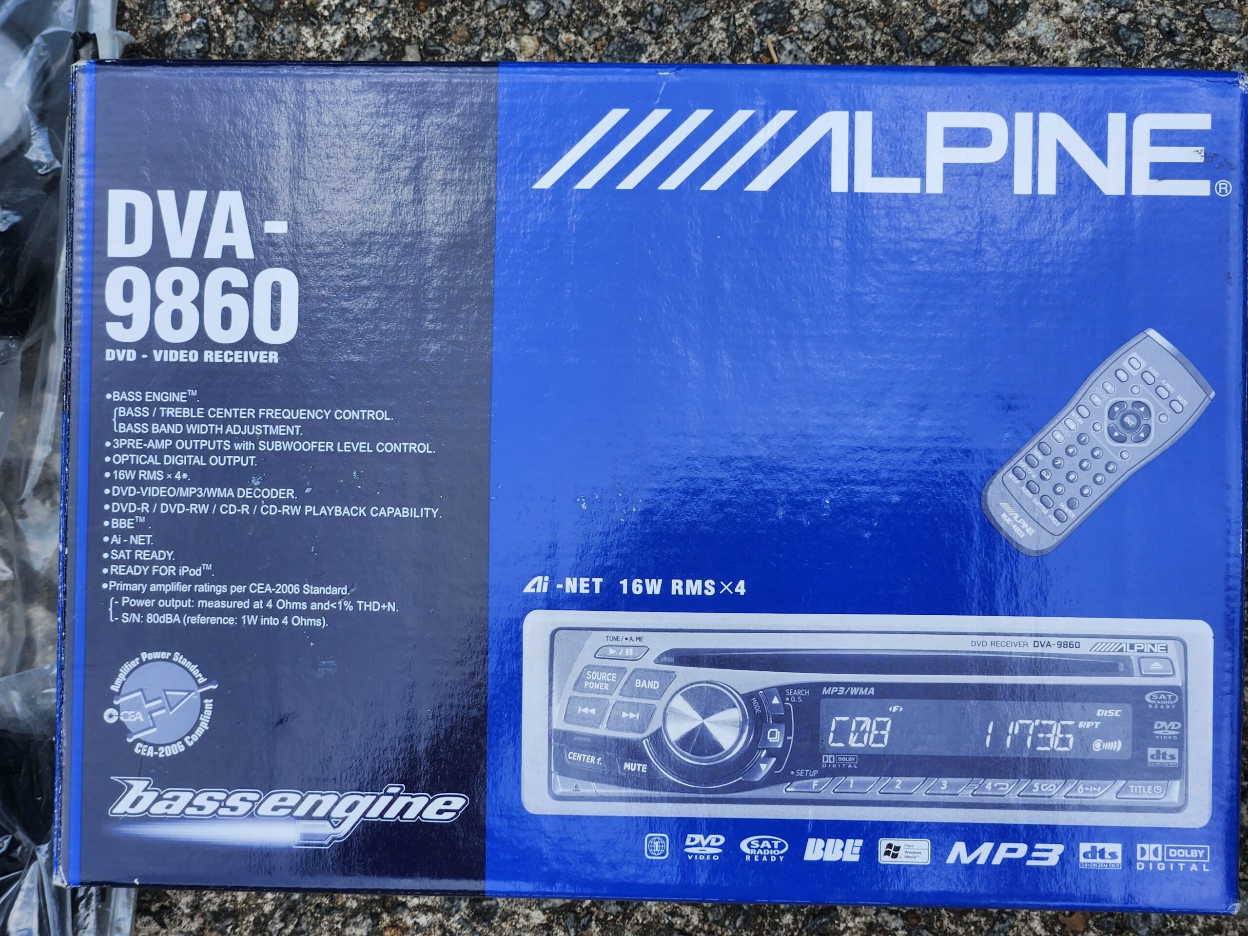 Alpine DVA-9860 DVD/CD Receiver MP3 Head Deck Unit Car Truck Stereo w/ Remote - Image 3