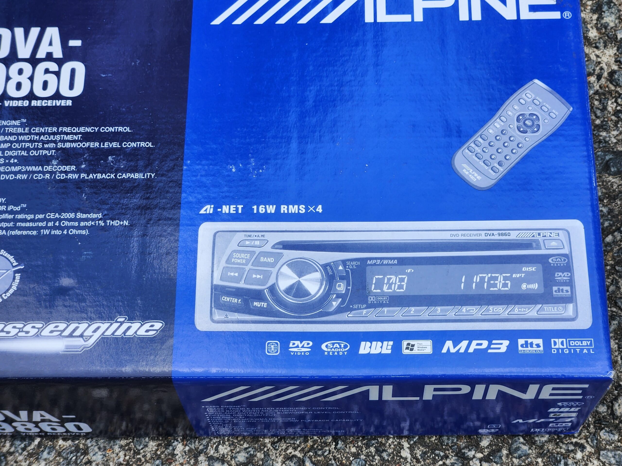 Alpine DVA-9860 DVD/CD Receiver MP3 Head Deck Unit Car Truck Stereo w/ Remote - Image 4