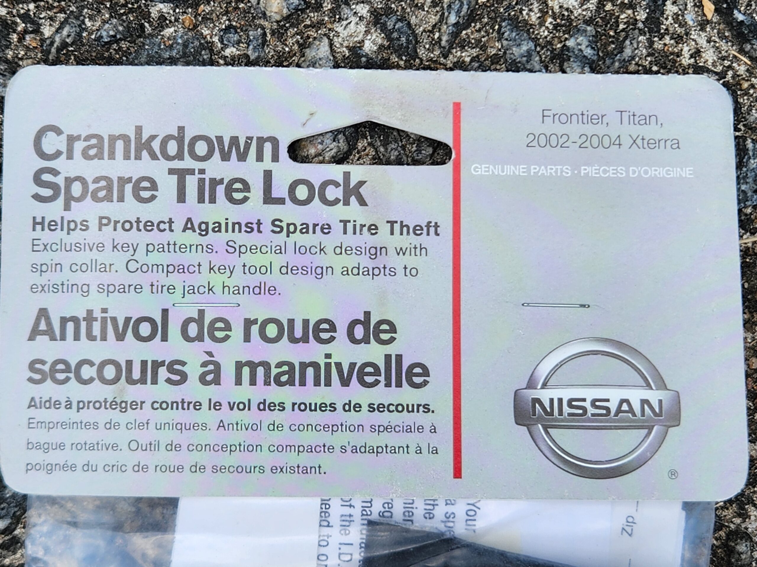OEM Nissan Crankdown Spare Tire Lock - Frontier, Titan, Xterra, Armada - Image 2