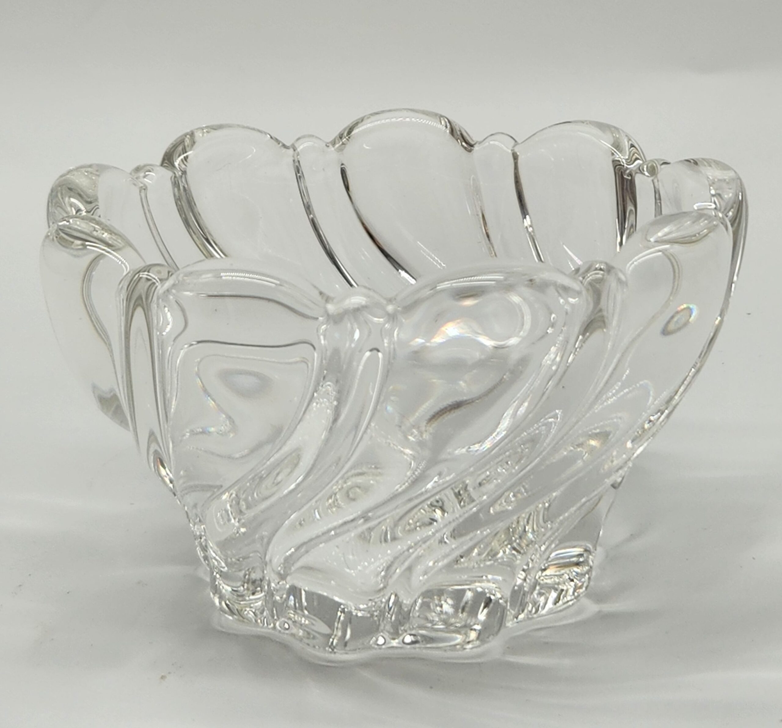 Mikasa Germany Peppermint Frost Swirl Clear Crystal Desert Bowl – Vintage - Image 8