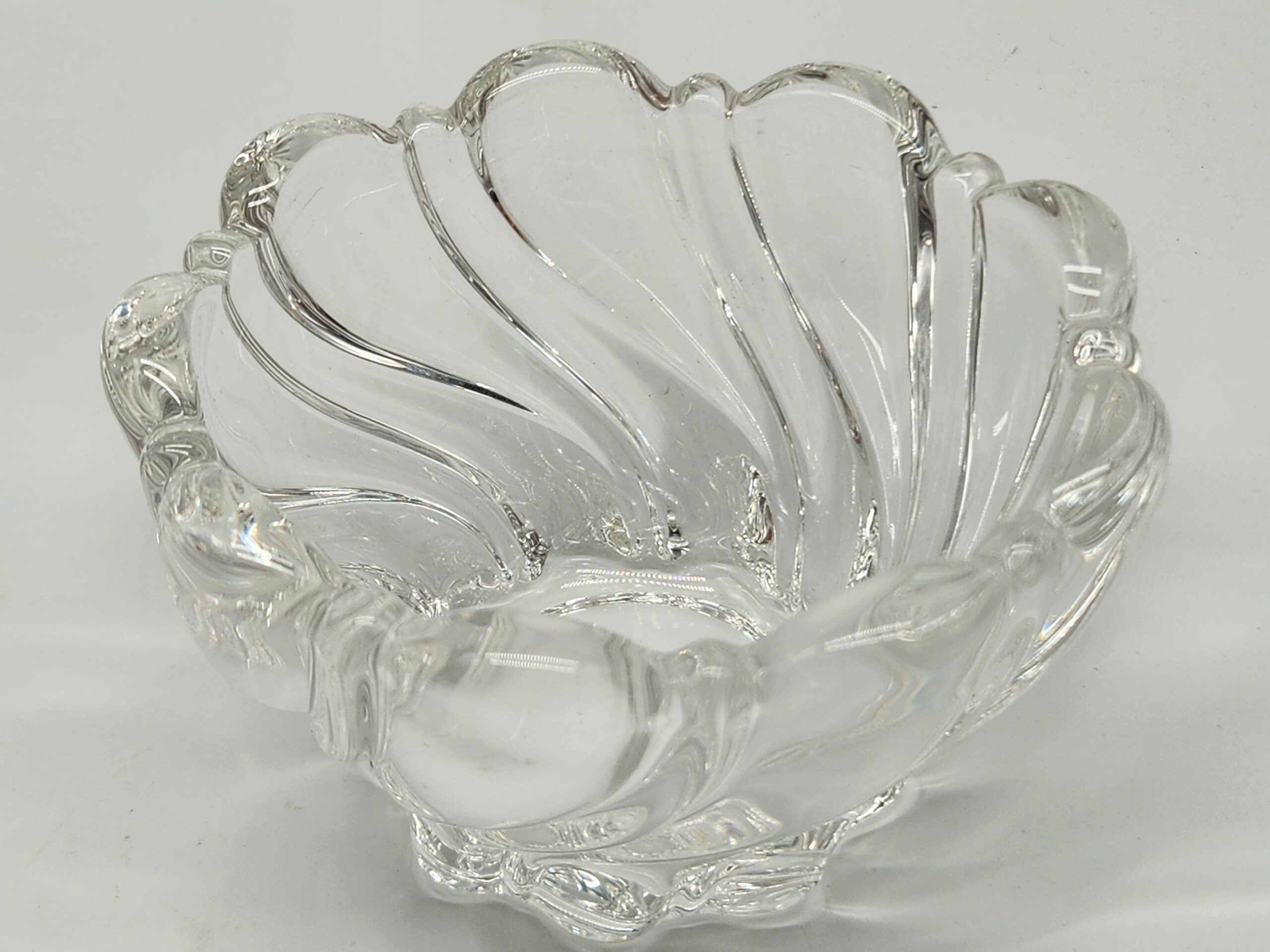 Mikasa Germany Peppermint Frost Swirl Clear Crystal Desert Bowl – Vintage - Image 9