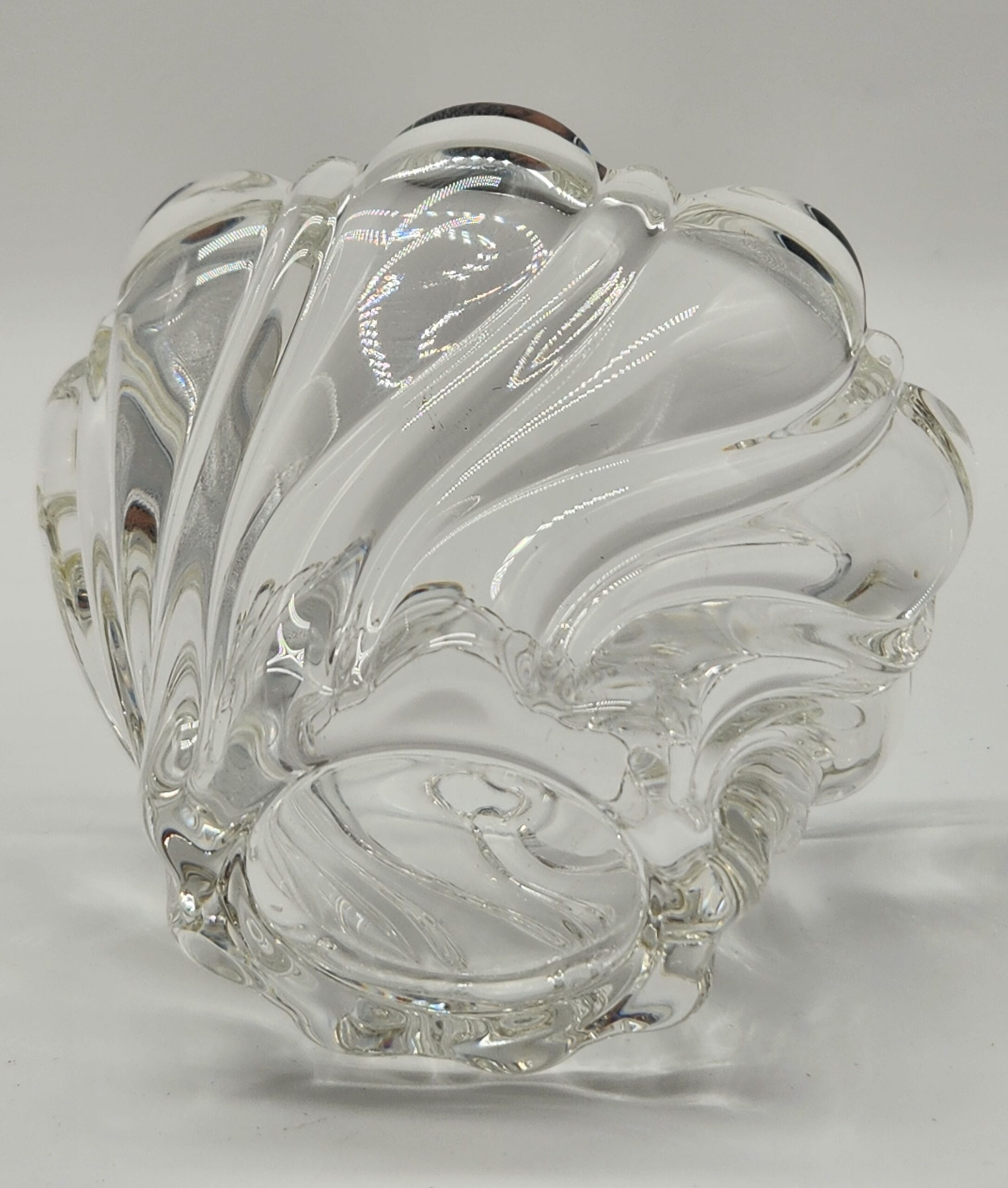Mikasa Germany Peppermint Frost Swirl Clear Crystal Desert Bowl – Vintage - Image 3