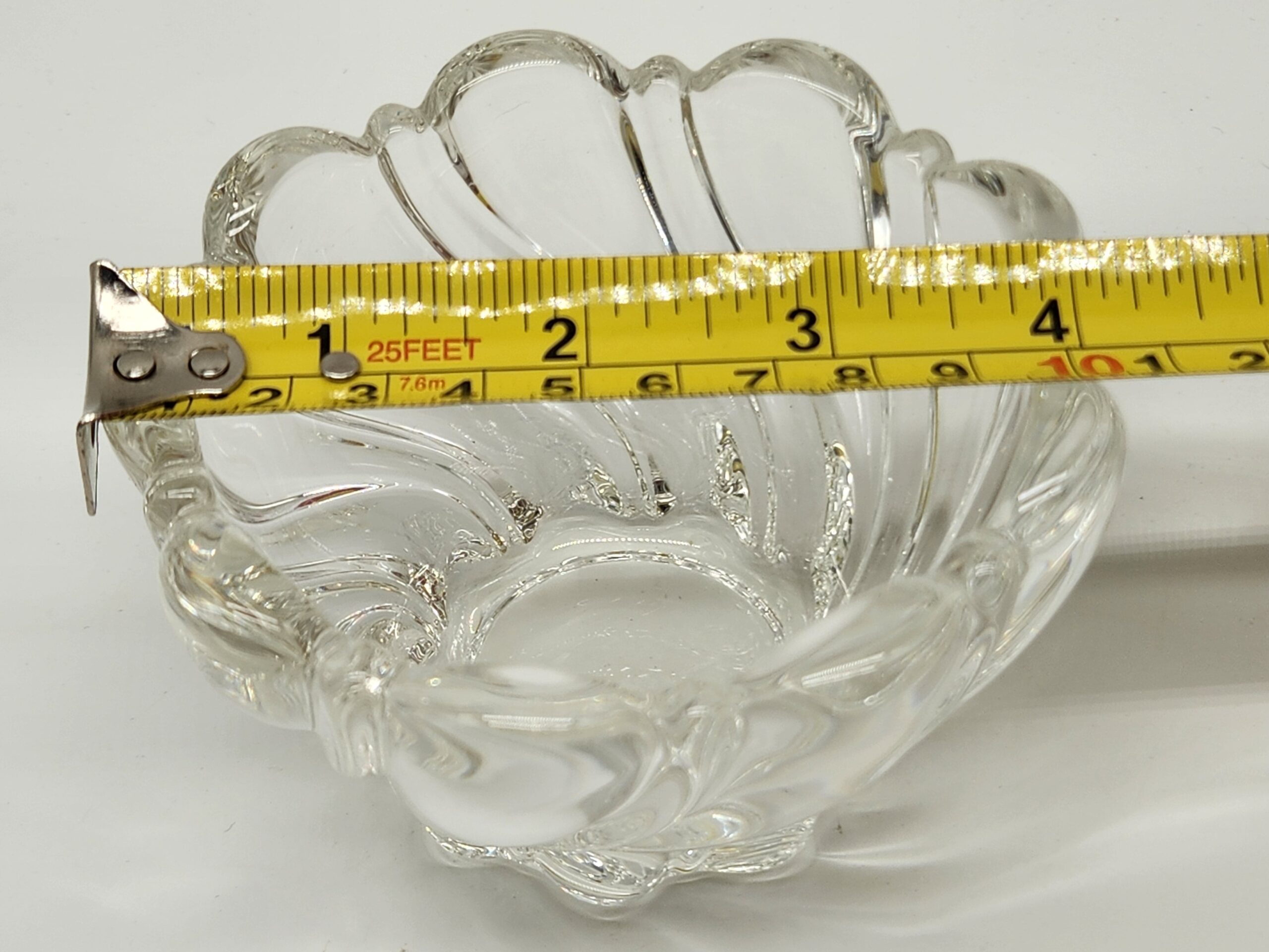 Mikasa Germany Peppermint Frost Swirl Clear Crystal Desert Bowl – Vintage - Image 7