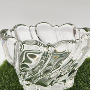 Mikasa Germany Peppermint Frost Swirl Clear Crystal Desert Bowl – Vintage