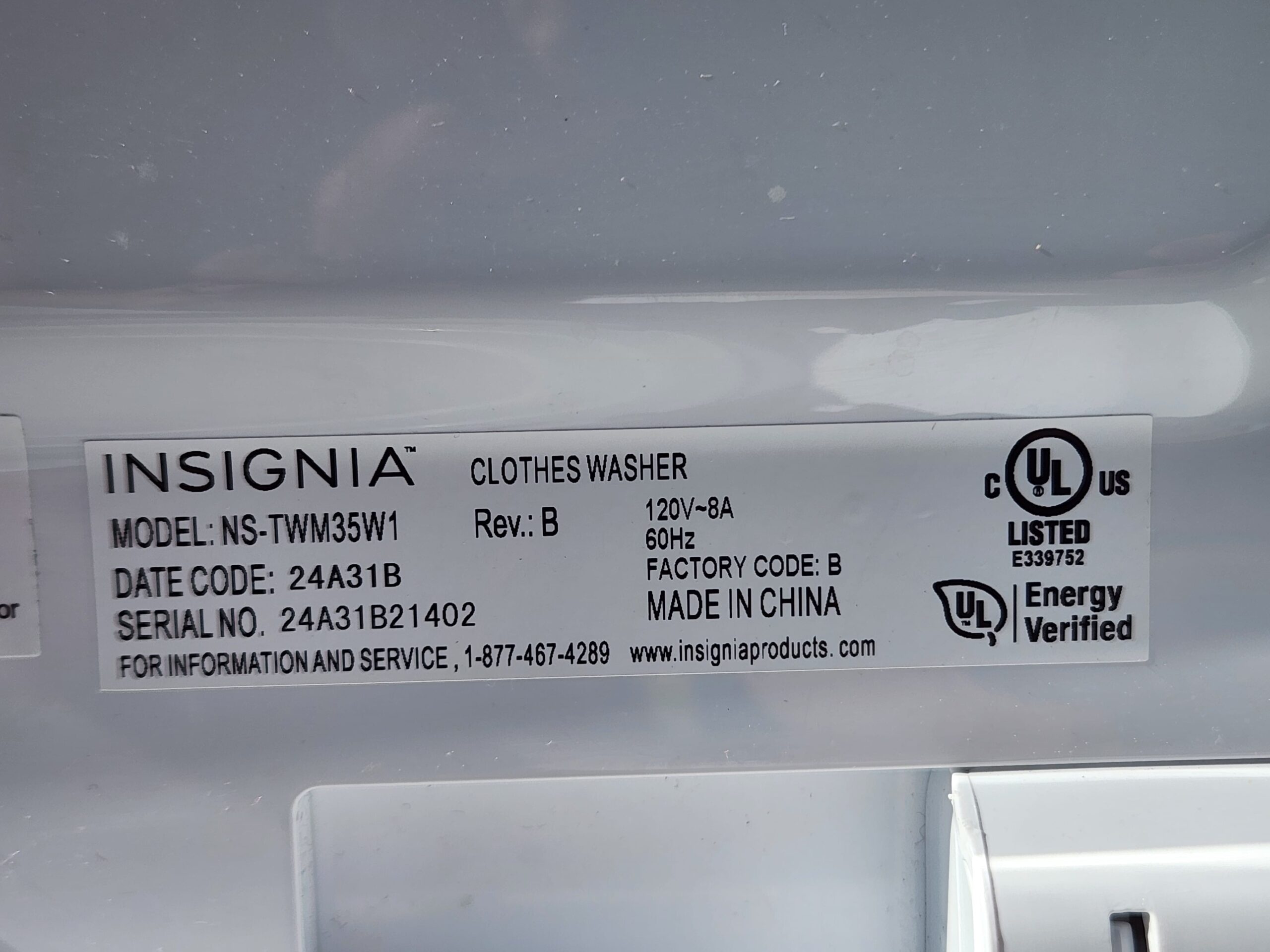 Insignia 3.7 Cu. Ft. Top Load Agitated Clothes Washing Machine - Image 12