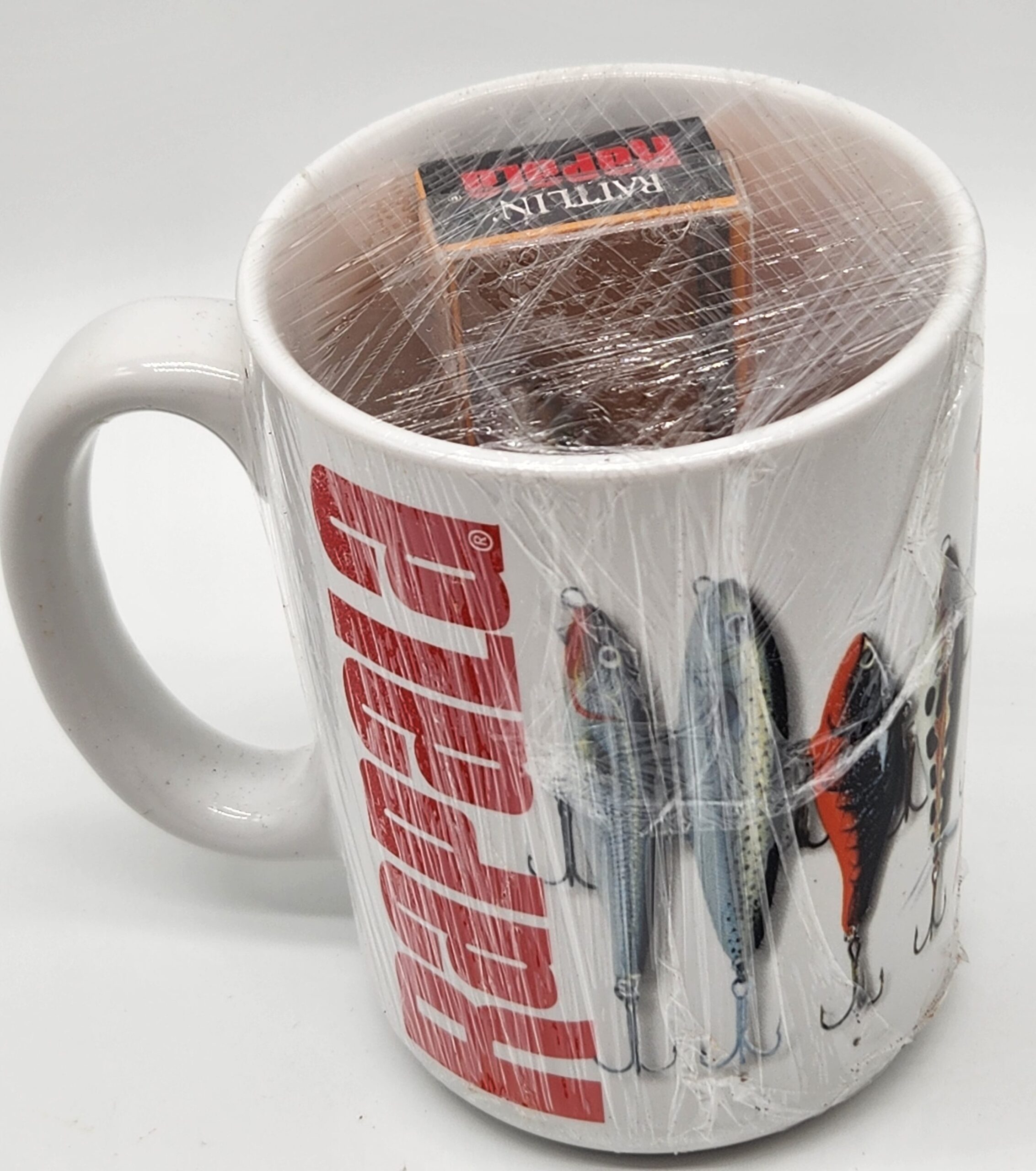 Vintage 1994 RAPALA Fishing Lure Ceramic Mug New w/ Rattlin' Deep Dive Lure