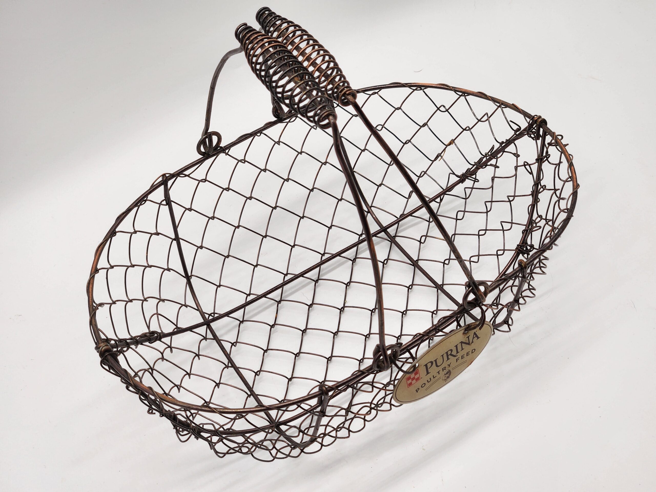 VTG Purina Poultry Feed Iron Wire Egg Basket - Image 3